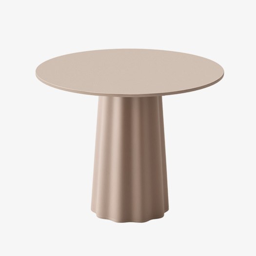 Table terrasse Ondes Outdoor par Inclass, bases sculptées en PE table terrasse Inclass Ondes Outdoor ronde sur grande base centrale