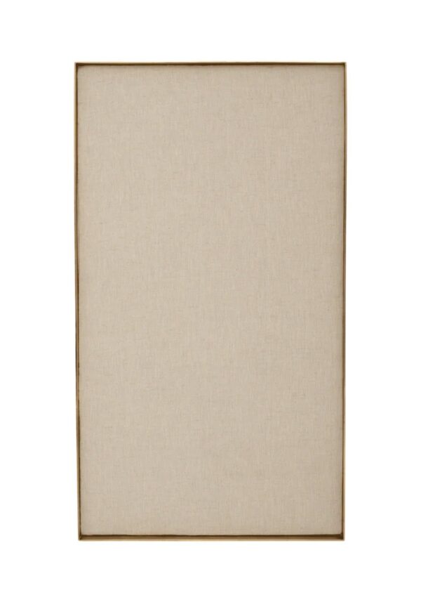 tableau à punaises mural coton Urban Nature Culture, cadre doré et surface en coton beige sur fond blanc