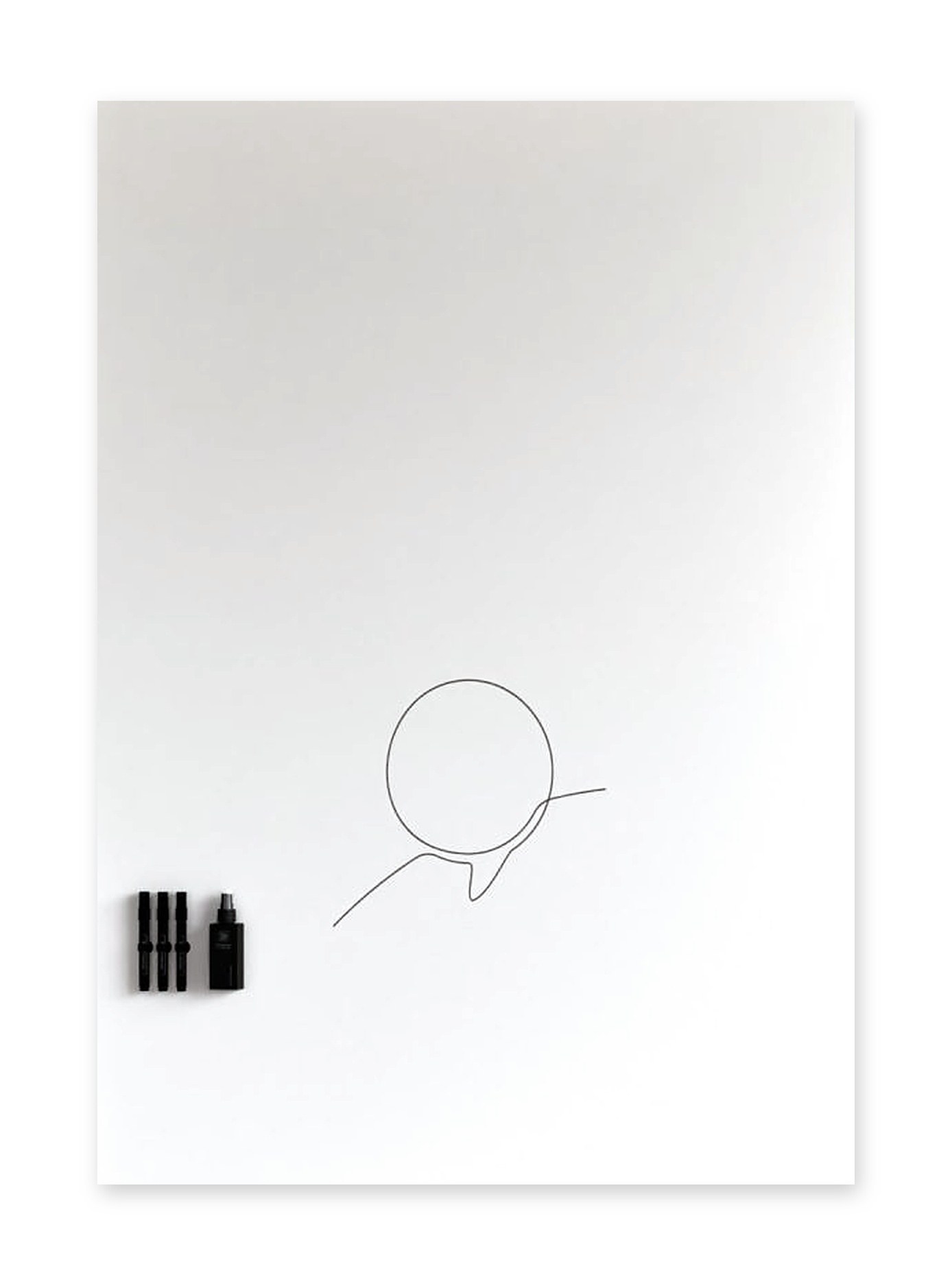 Tableau blanc rectangulaire sans cadre Sharp par Chameleon tableau blanc rectangulaire sans cadre Sharp Chameleon, surface acier céramique, fond blanc