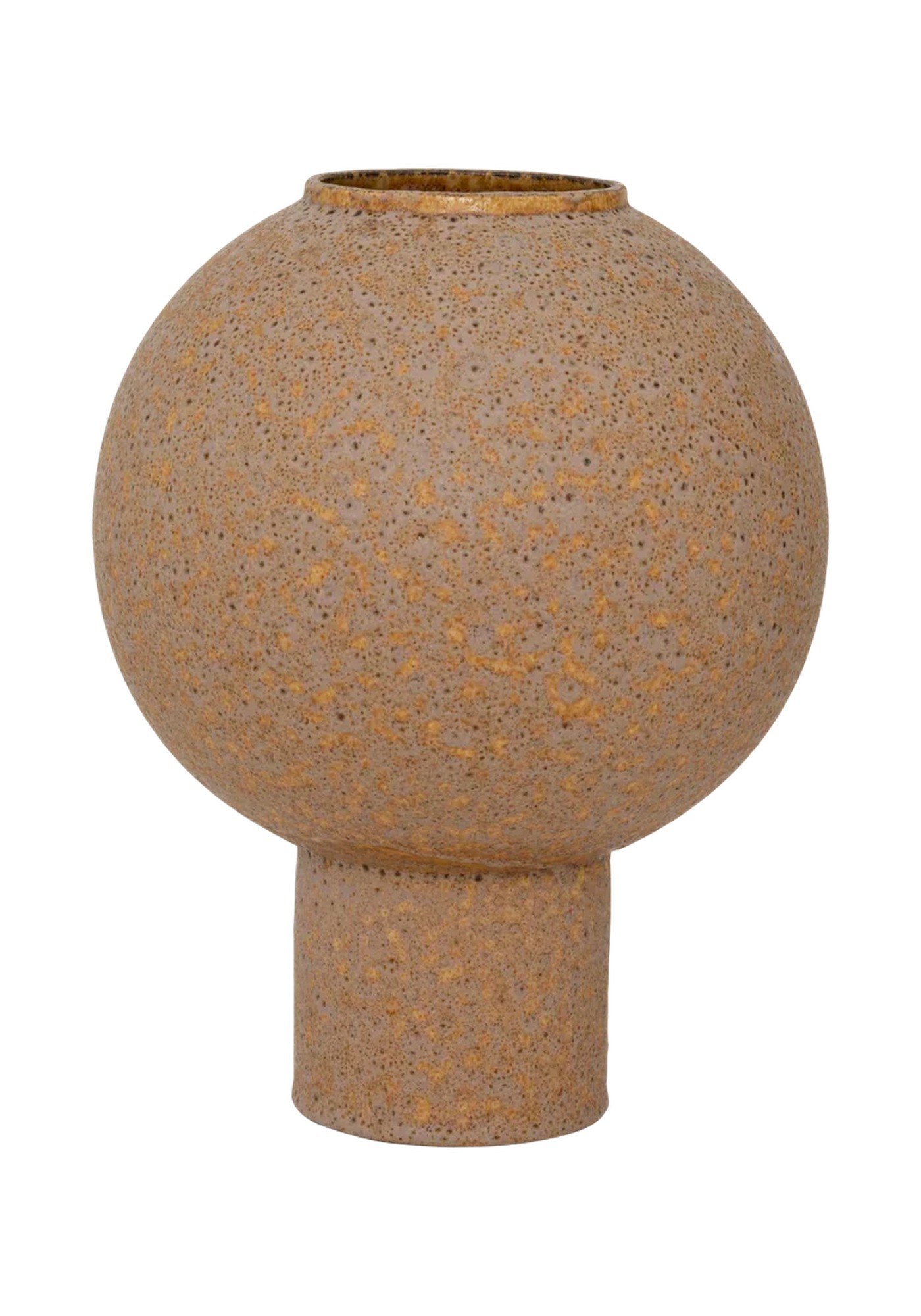 Vase Amanzi par Urban Nature Culture, céramique brun moucheté vase céramique Amanzi Urban Nature Culture, rendu sur fond blanc