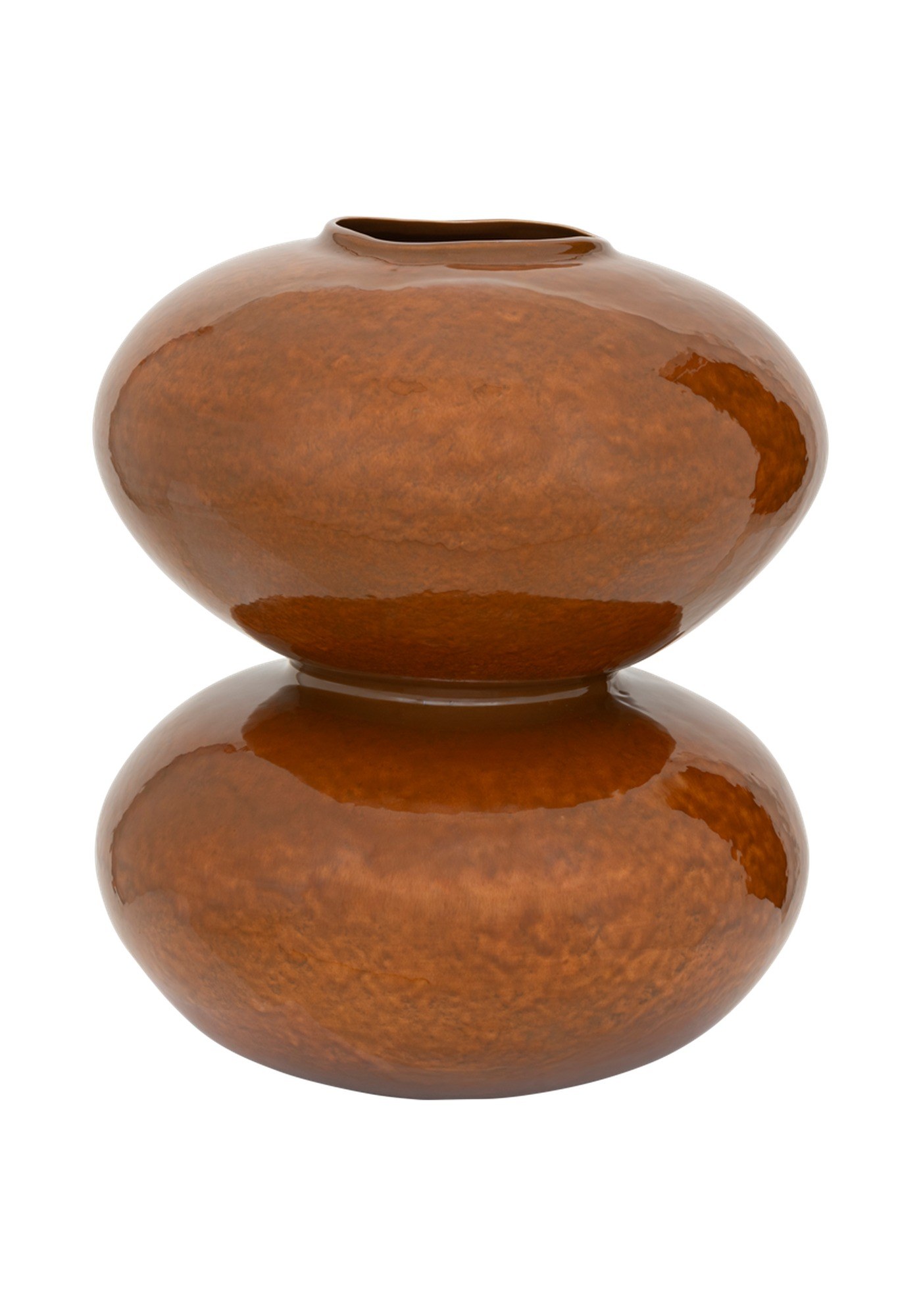 Vase Fossile par Urban Nature Culture, céramique, 2 coloris vase céramique Fossile Urban Nature Culture, coloris orange cuivré (Foss), rendu sur fond blanc