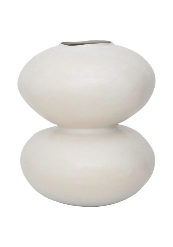 vase céramique Fossile Urban Nature Culture, coloris blanc cassé, rendu sur fond blanc
