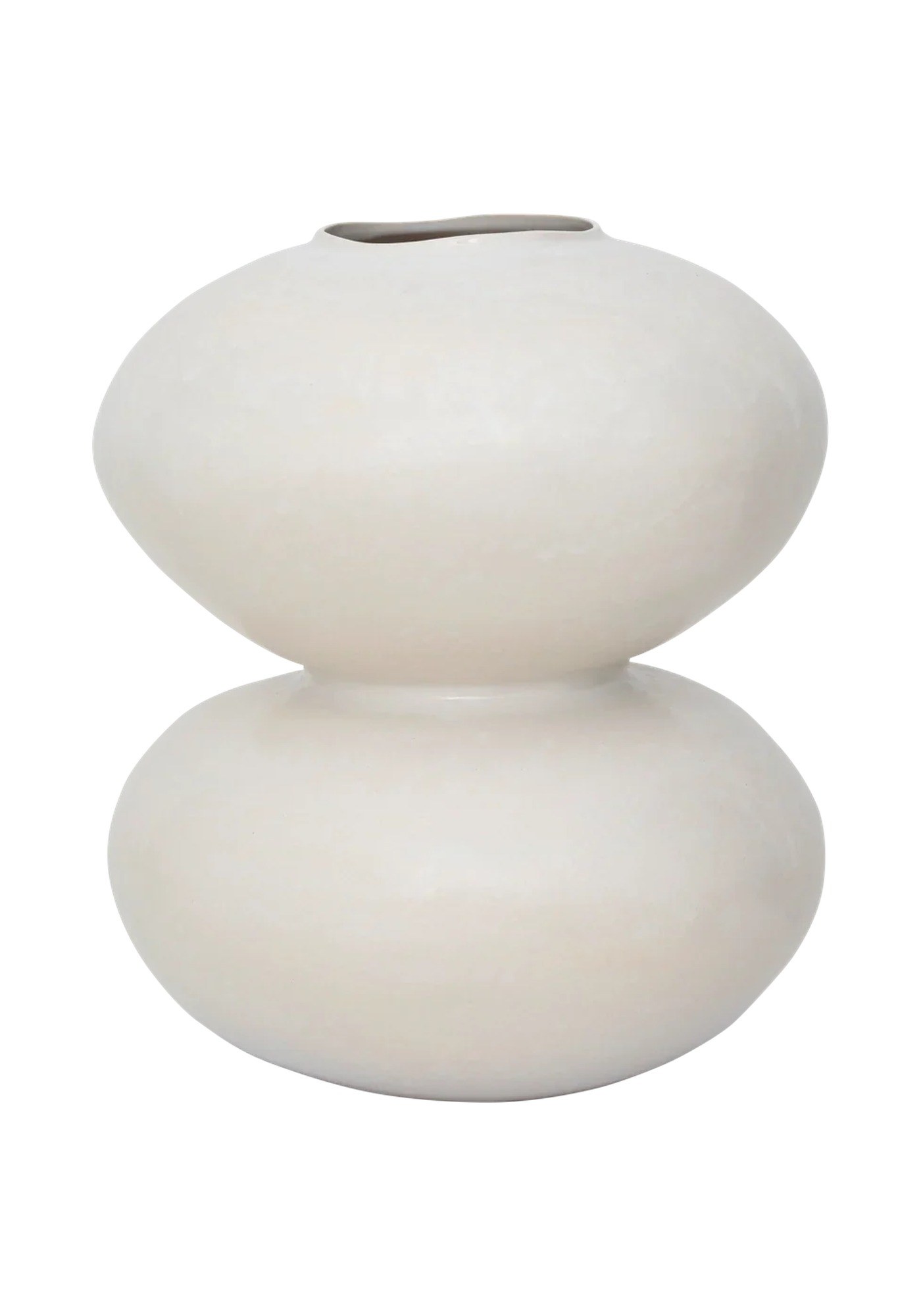 Vase Fossile par Urban Nature Culture, céramique, 2 coloris vase céramique Fossile Urban Nature Culture, coloris blanc cassé, rendu sur fond blanc