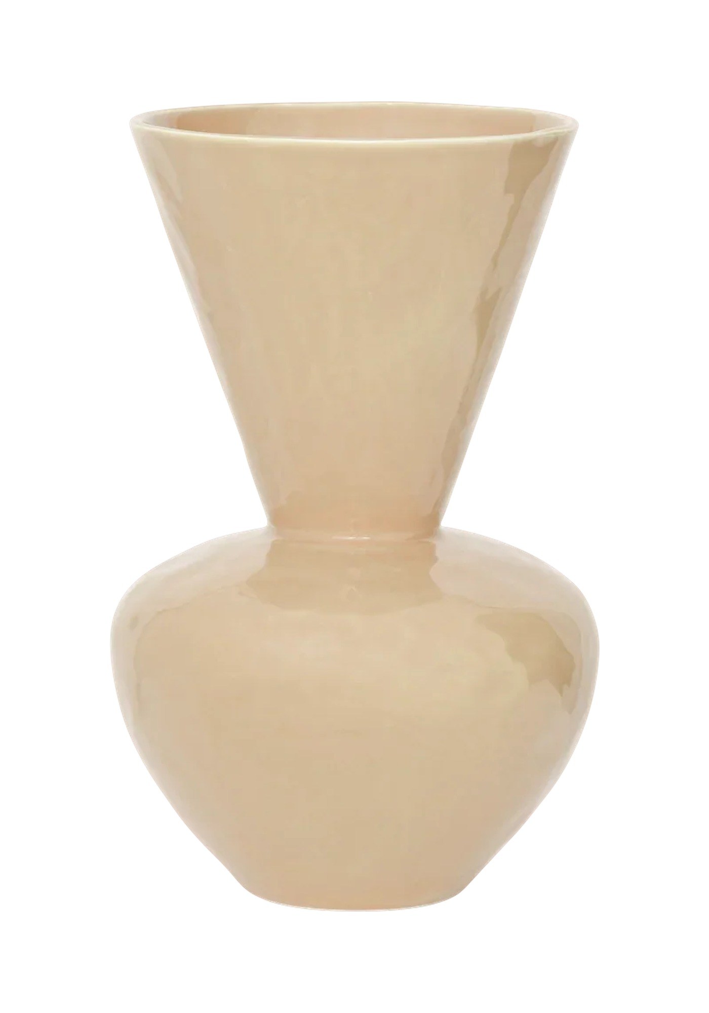 Vase Langa par Urban Nature Culture, céramique beige clair vase céramique Langa Urban Nature Culture, rendu sur fond blanc