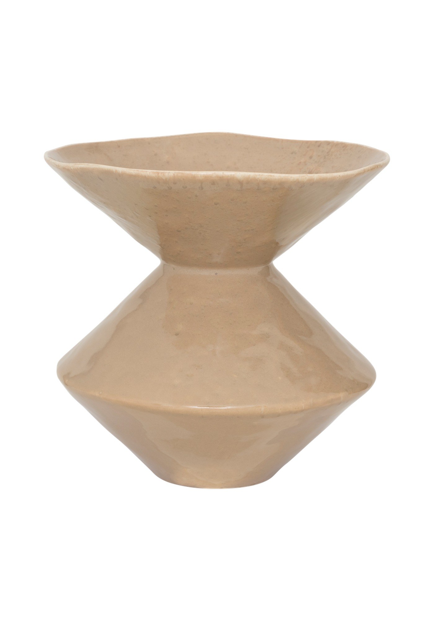 Vase Zale par Urban Nature Culture, céramique taupe martelée vase céramique Zale Urban Nature Culture, rendu sur fond blanc