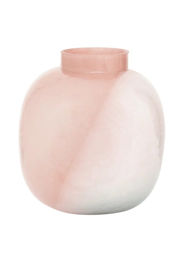 vase verre Riva Urban Nature Culture, coloris rose aube sur fond blanc
