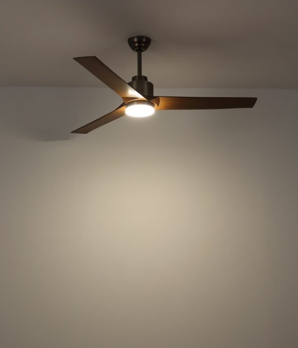 ventilateur plafond 148 cm allumé au plafond