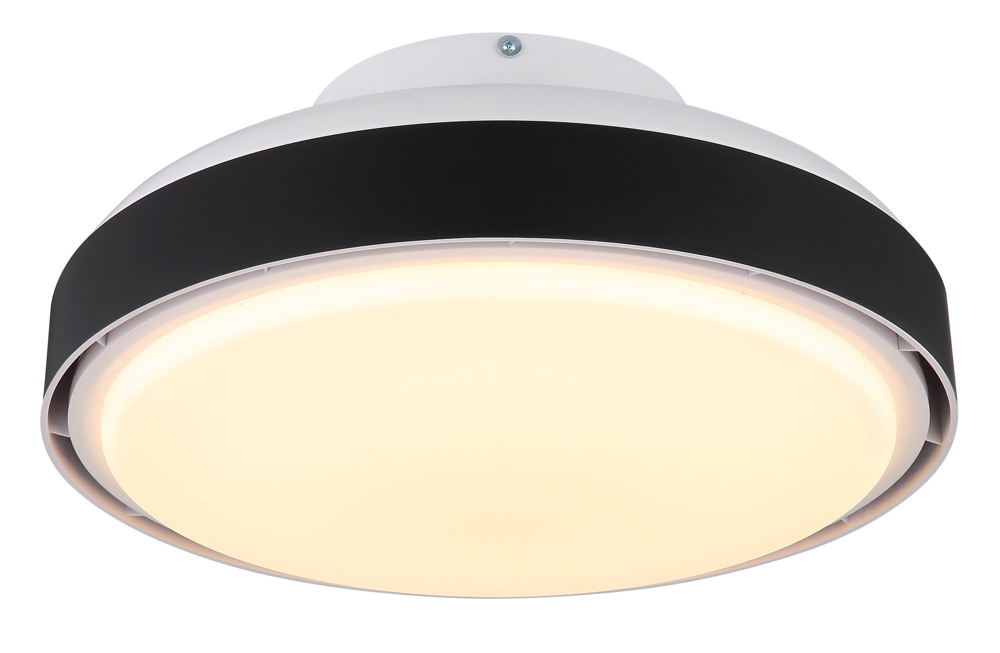Ventilateur de plafond blanc 45 cm avec LED et télécommande radio ventilateur plafond blanc 45 cm allumé en blanc chaud