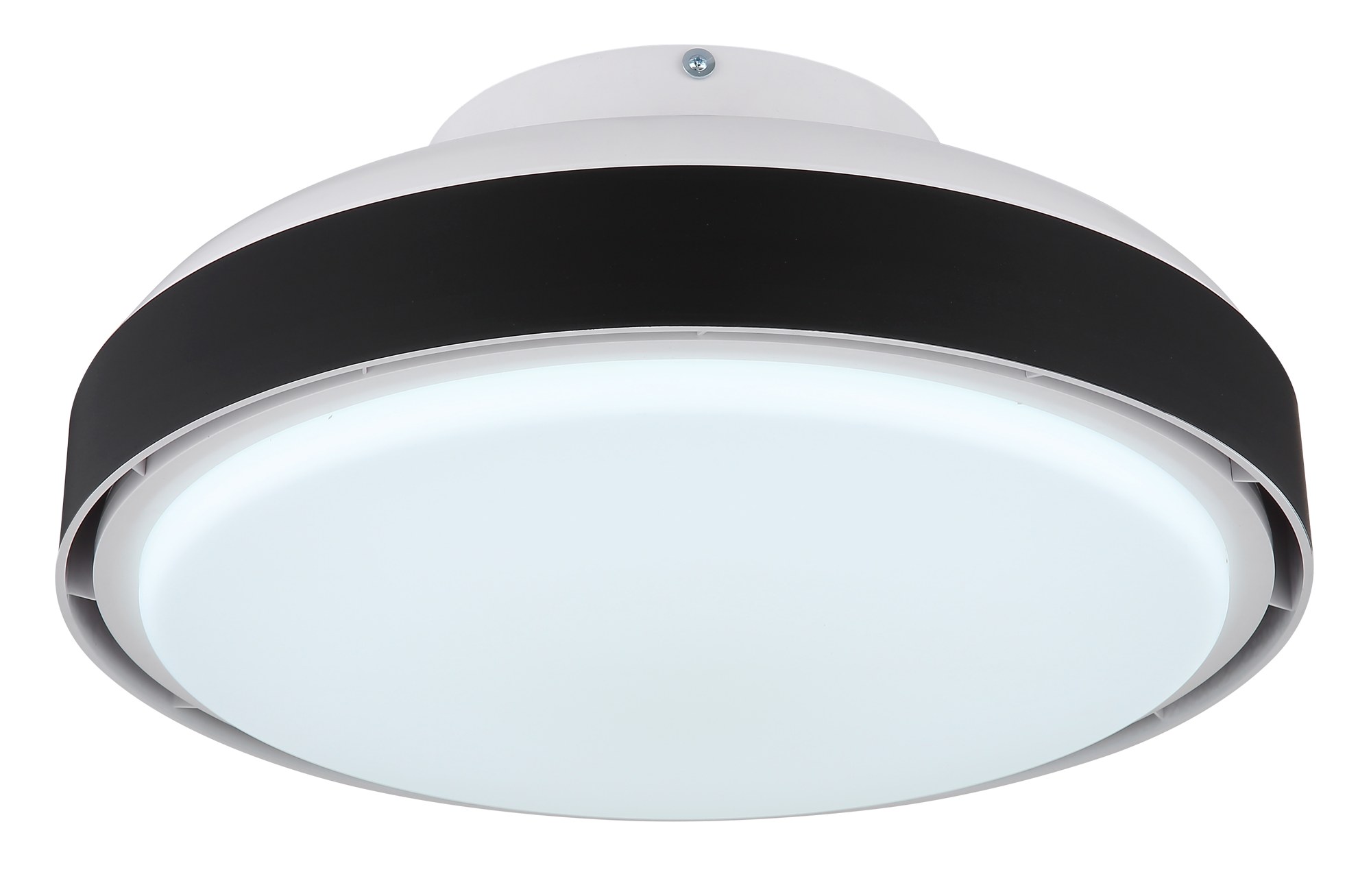 Ventilateur de plafond blanc 45 cm avec LED et télécommande radio ventilateur plafond blanc 45 cm allumé en blanc froid