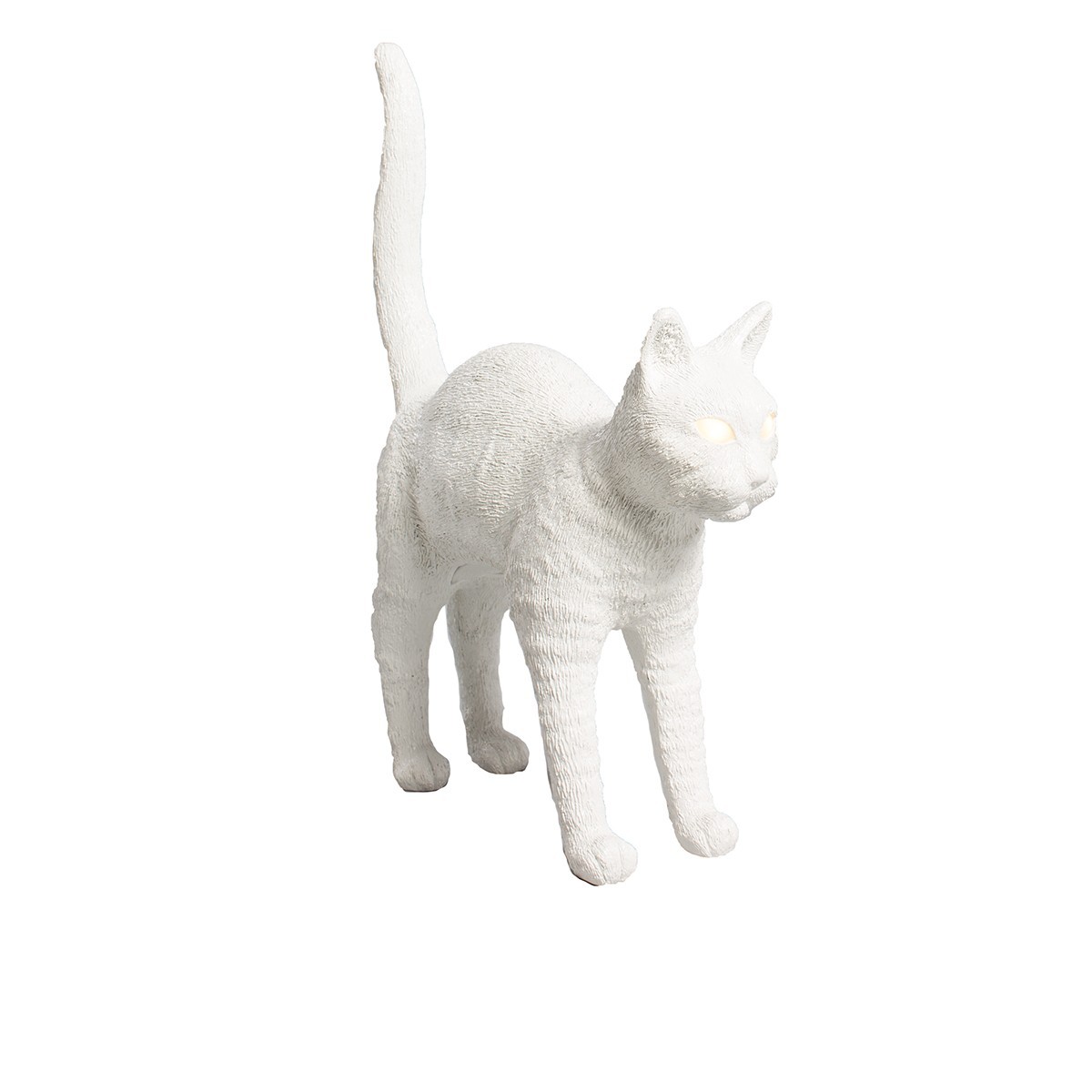 Lampe à poser Felix noir ou blanc en résine en forme de chat par Studio Job X Seletti