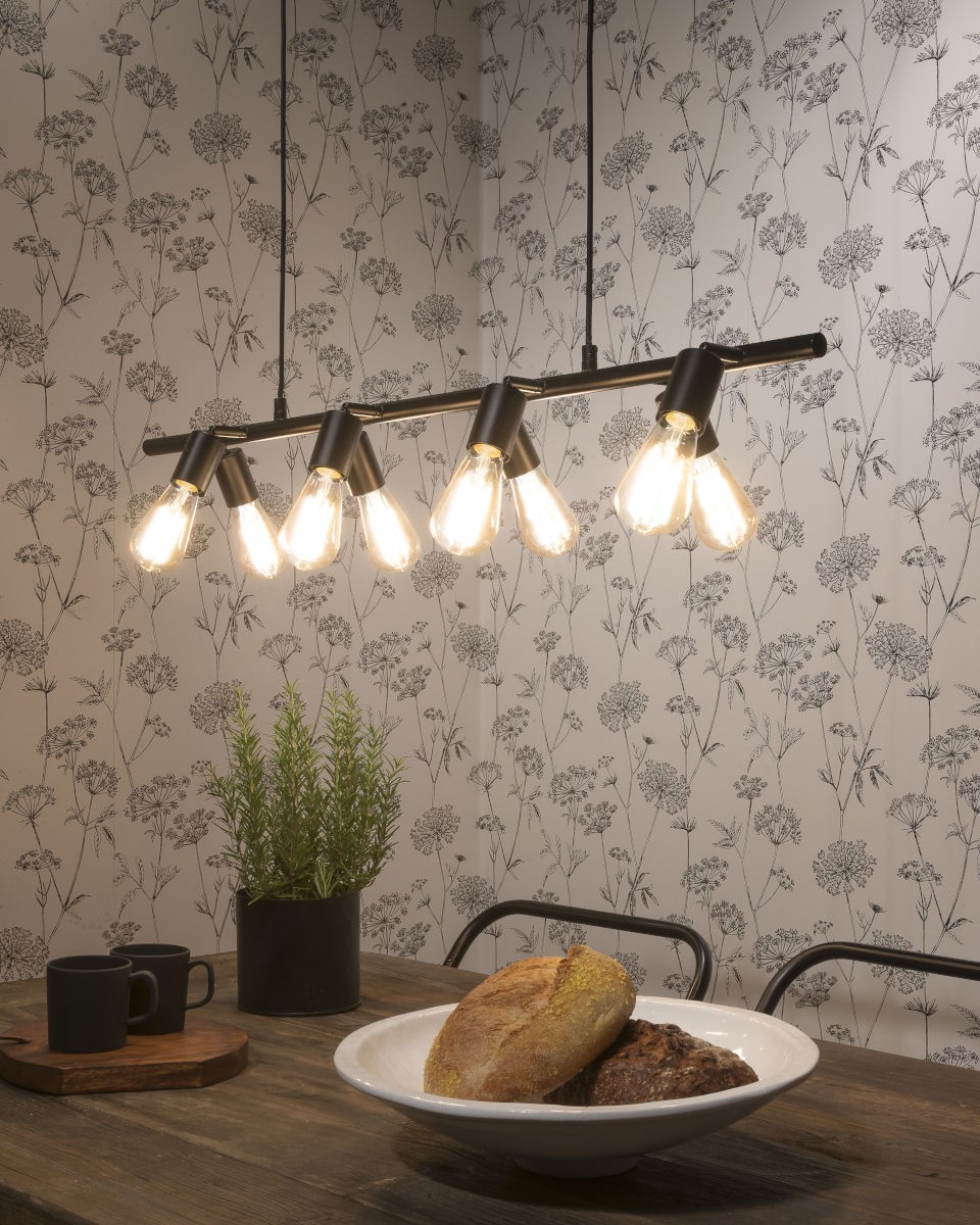 Suspension design Miami 8 lampes en métal au design industriel par It's About Romi Suspension design Miami 8 lampes en métal au design industriel par It's About Romi