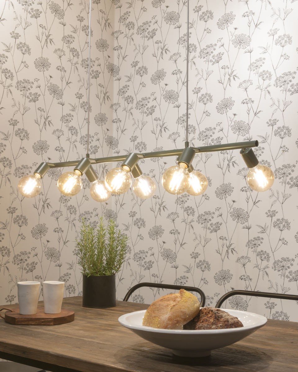 Suspension design Miami 8 lampes en métal au design industriel par It's About Romi Suspension design Miami 8 lampes en métal au design industriel par It's About Romi