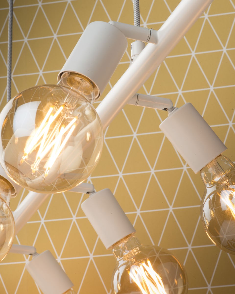 Suspension design Miami 8 lampes en métal au design industriel par It's About Romi Suspension design Miami 8 lampes en métal au design industriel par It's About Romi