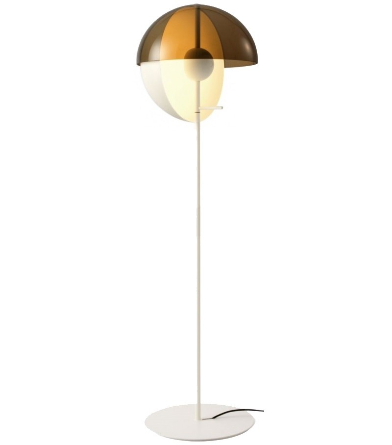 Lampadaire Theia LED 7,6W avec un abat-jour en demi-sphère par Mathias Hahn - Marset Lampadaire Theia LED 7,6W avec un abat-jour en demi-sphère par Mathias Hahn - Marset