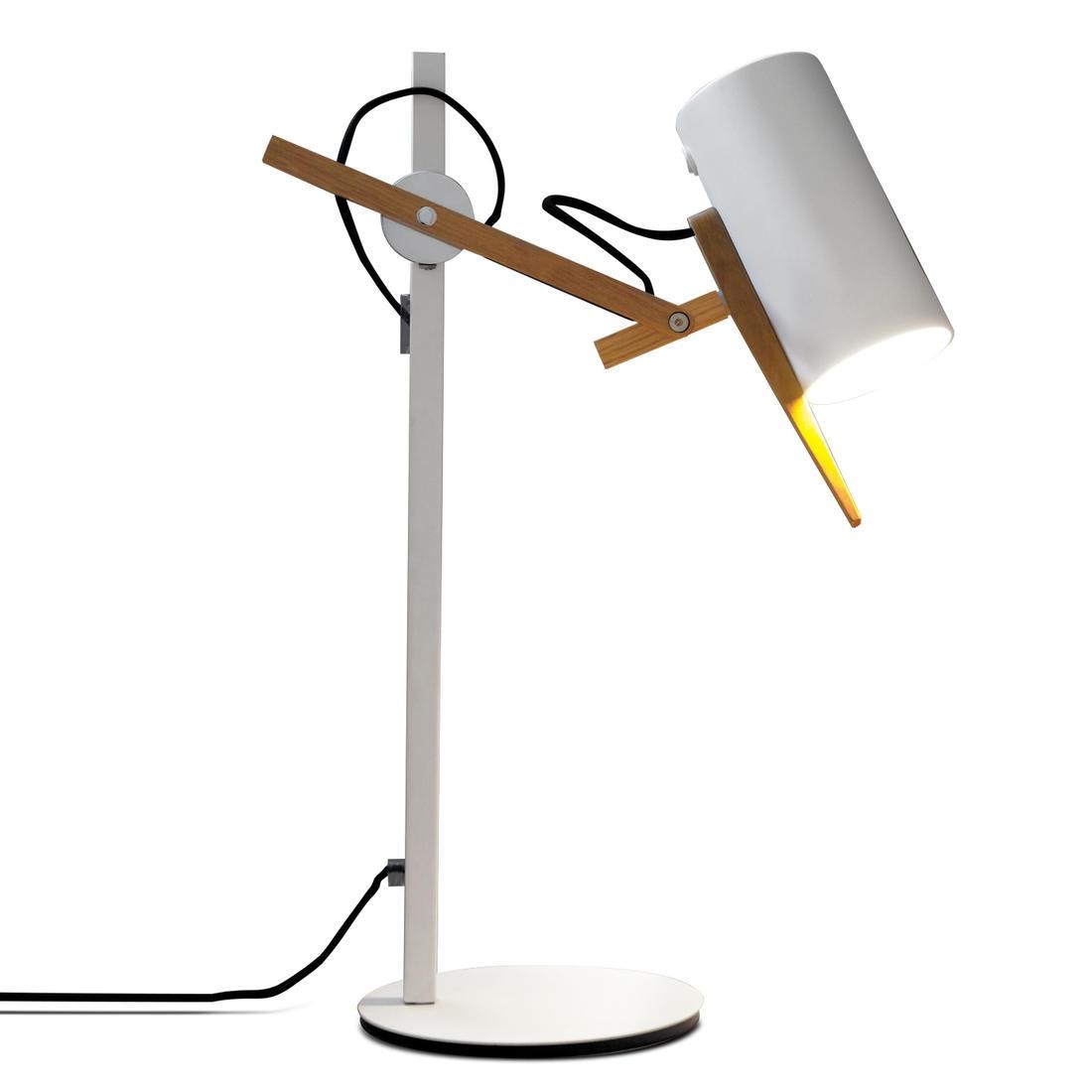 Lampe à poser Liseuse Scantling avec double bras articulé en bois par Mathias Hahn - Marset Lampe à poser Liseuse Scantling avec double bras articulé en bois par Mathias Hahn - Marset