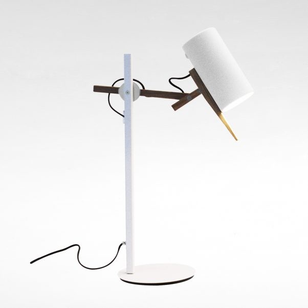 Lampe à poser Liseuse Scantling avec double bras articulé en bois par Mathias Hahn - Marset Lampe à poser Liseuse Scantling avec double bras articulé en bois par Mathias Hahn - Marset