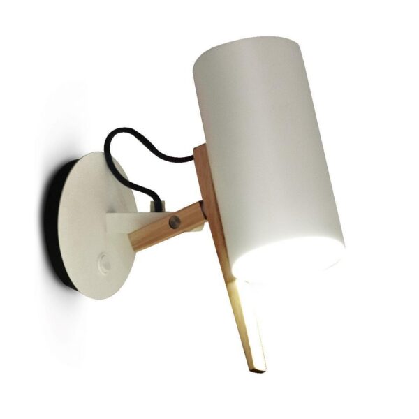 Applique murale Liseuse Scantling avec double bras articulé en bois par Mathias Hahn - Marset