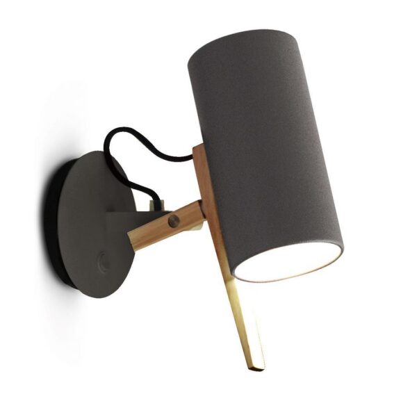 Applique murale Liseuse Scantling avec double bras articulé en bois par Mathias Hahn - Marset