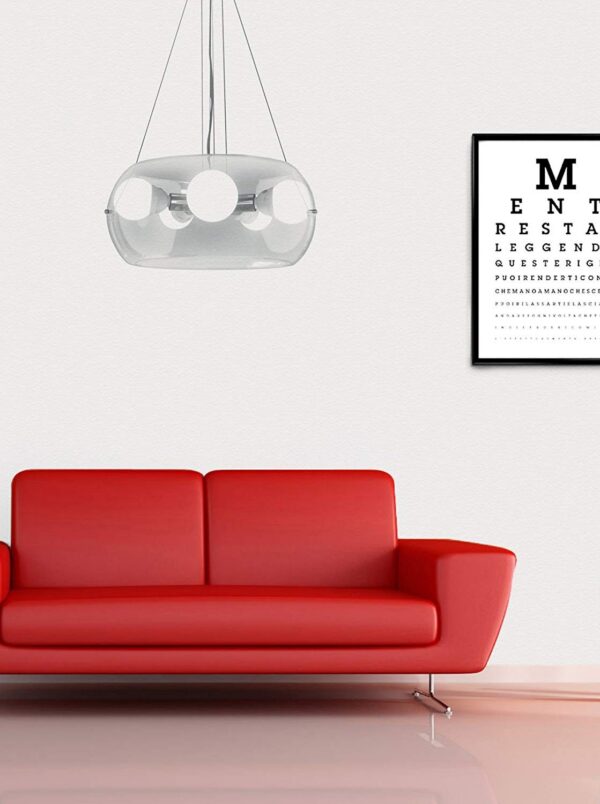 Suspension design Pintero Ø48,5 cm en verre soufflé chromé