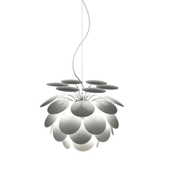 Suspension Discocó Ø35cm avec abat-jour 35 pétales en abs laqués par Christophe Mathieu - Marset Suspension Discocó Ø35cm avec abat-jour 35 pétales en abs laqués par Christophe Mathieu - Marset