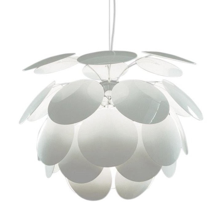 Suspension Discocó Ø35cm avec abat-jour 35 pétales en abs laqués par Christophe Mathieu - Marset