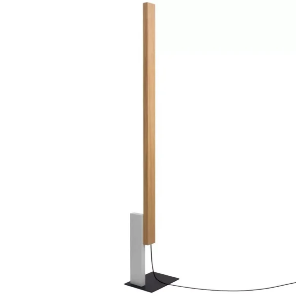 Lampadaire High Line LED en bois de chêne par Josep Lluís Xuclà - Marset