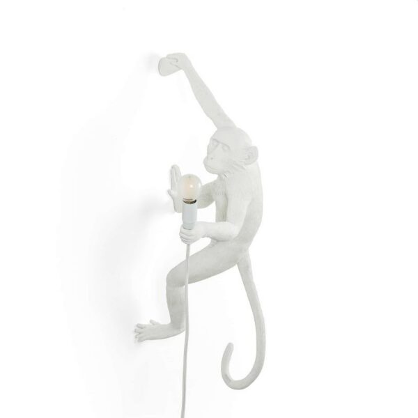 Applique murale the Monkey debout Version Right en résine blanc par Seletti
