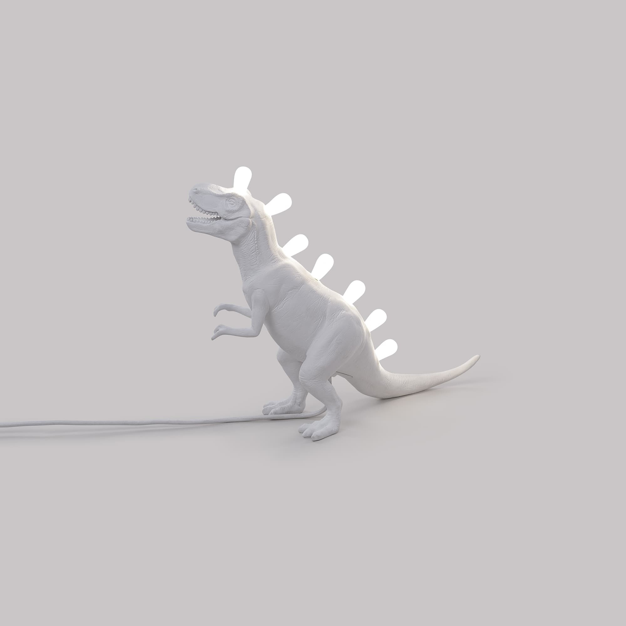 Lampe à poser Jurassic Lamp Rex en forme de Tyrannosaurus en résine blanc par Seletti Lampe à poser Jurassic Lamp Rex en forme de Tyrannosaurus en résine blanc par Seletti