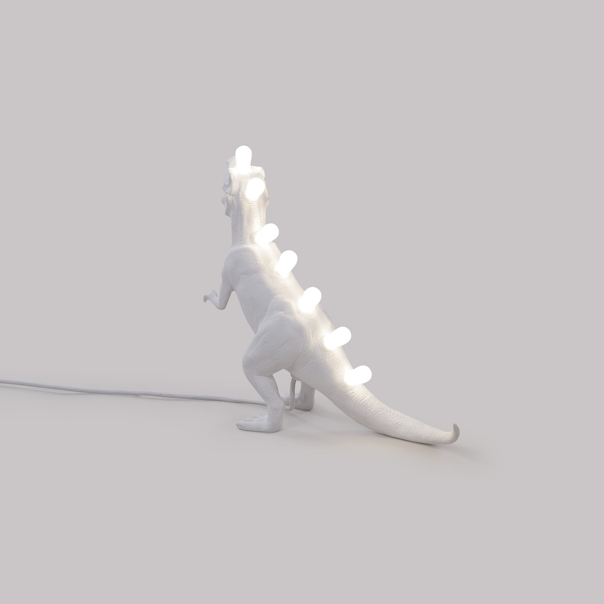 Lampe à poser Jurassic Lamp Rex en forme de Tyrannosaurus en résine blanc par Seletti Lampe à poser Jurassic Lamp Rex en forme de Tyrannosaurus en résine blanc par Seletti