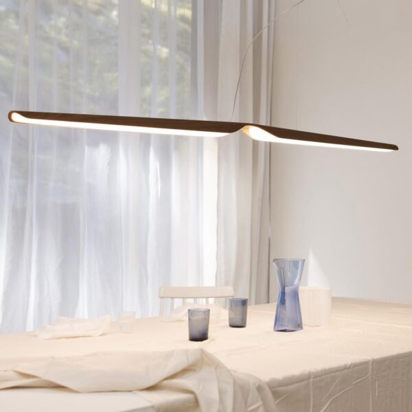 Suspension design en bois Led Swan au design scandinave et minimaliste