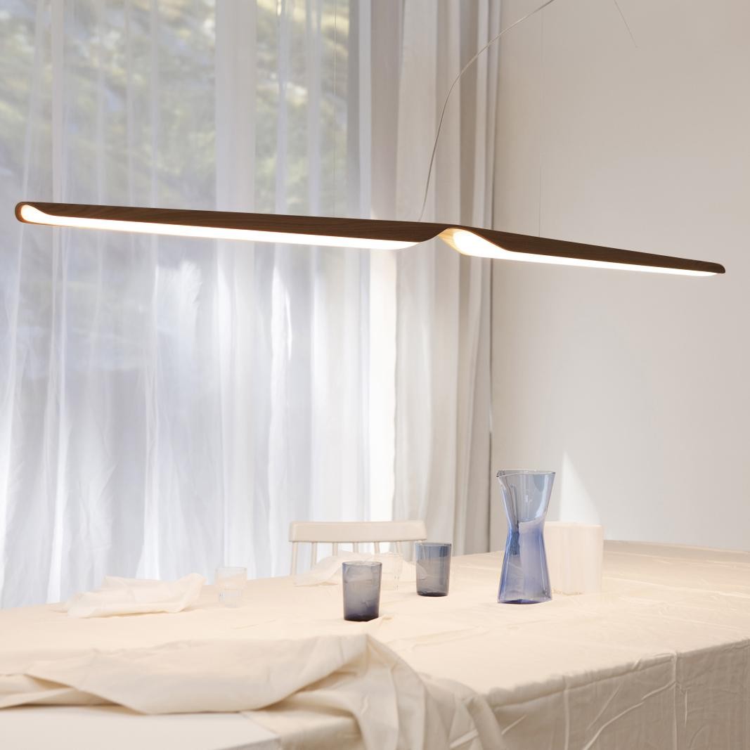 Suspension design en bois Led Swan au design scandinave et minimaliste