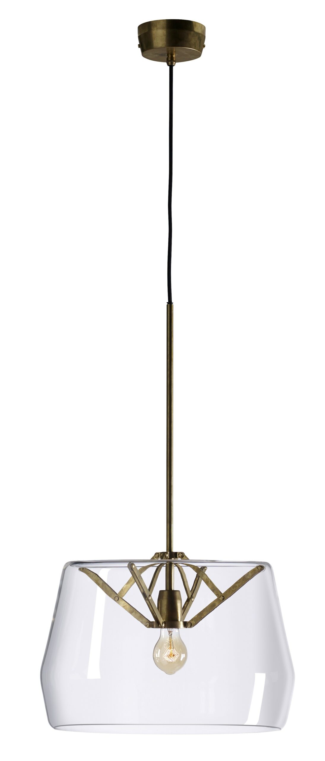 Suspension Atlas Big ø45 cm avec abat-jour en verre soufflé par Anton de Groof X Tonone