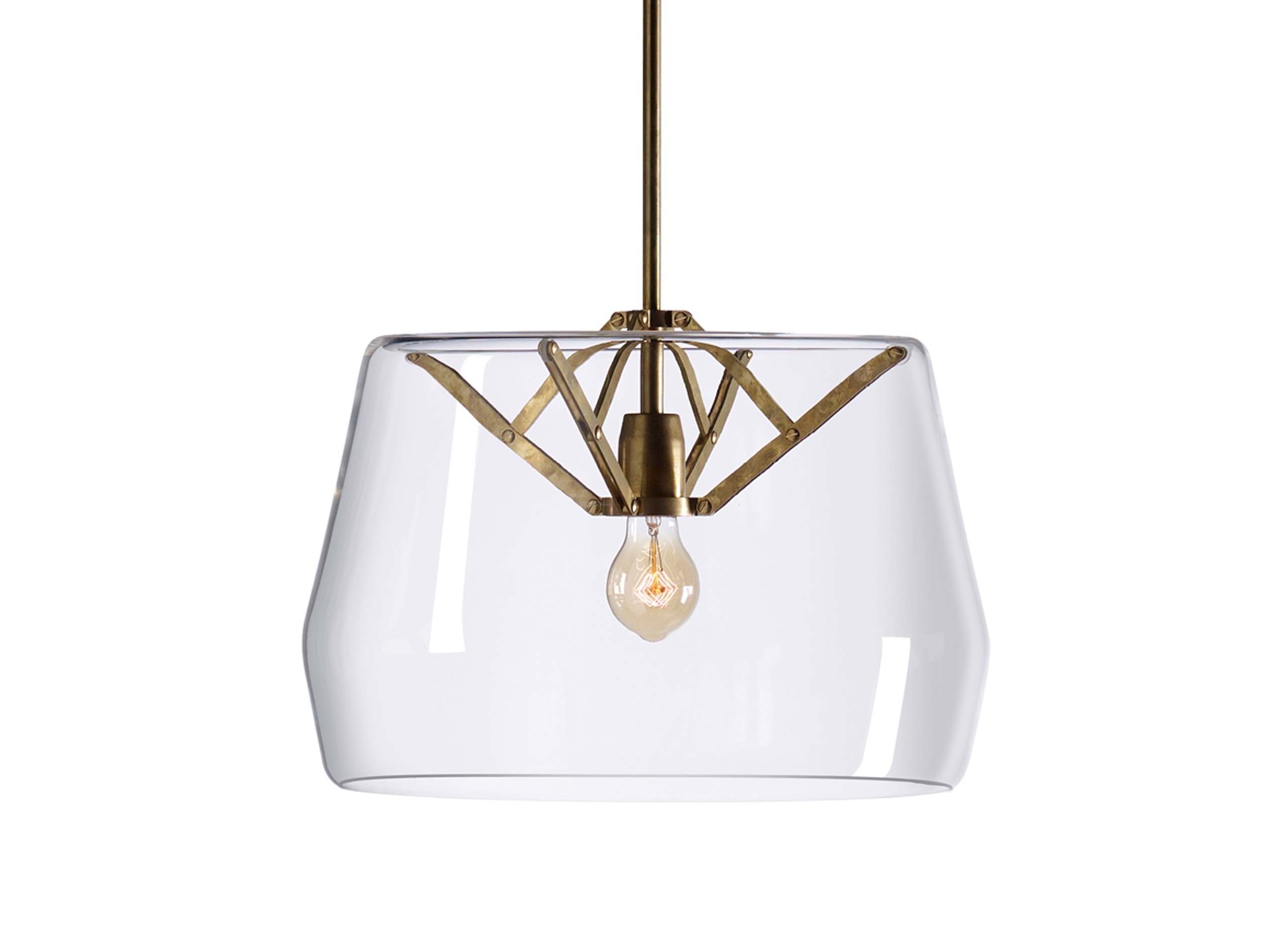 Suspension Atlas Big ø45 cm avec abat-jour en verre soufflé par Anton de Groof X Tonone