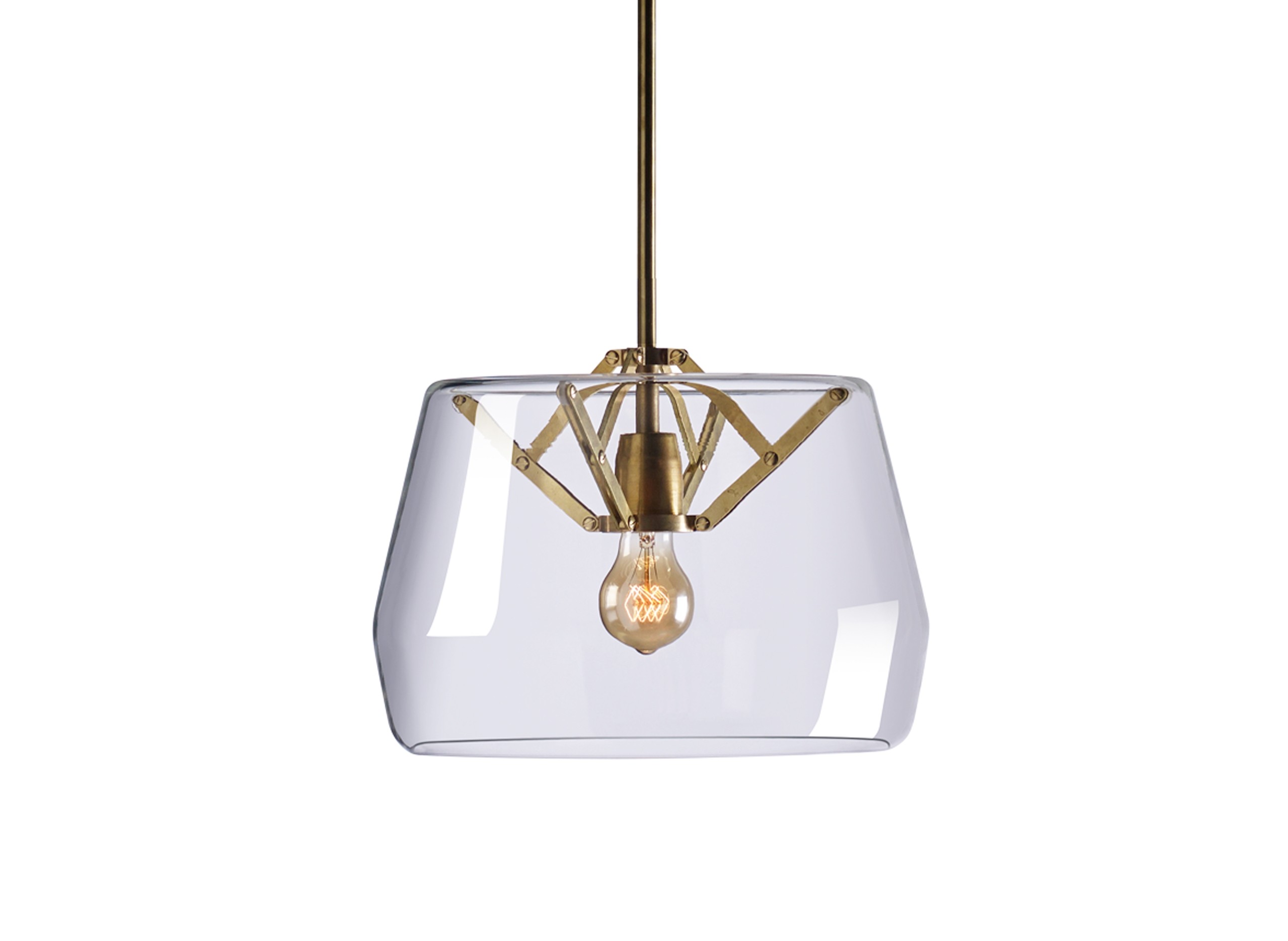Suspension Atlas Small ø35 cm avec abat-jour en verre soufflé par Anton de Groof X Tonone