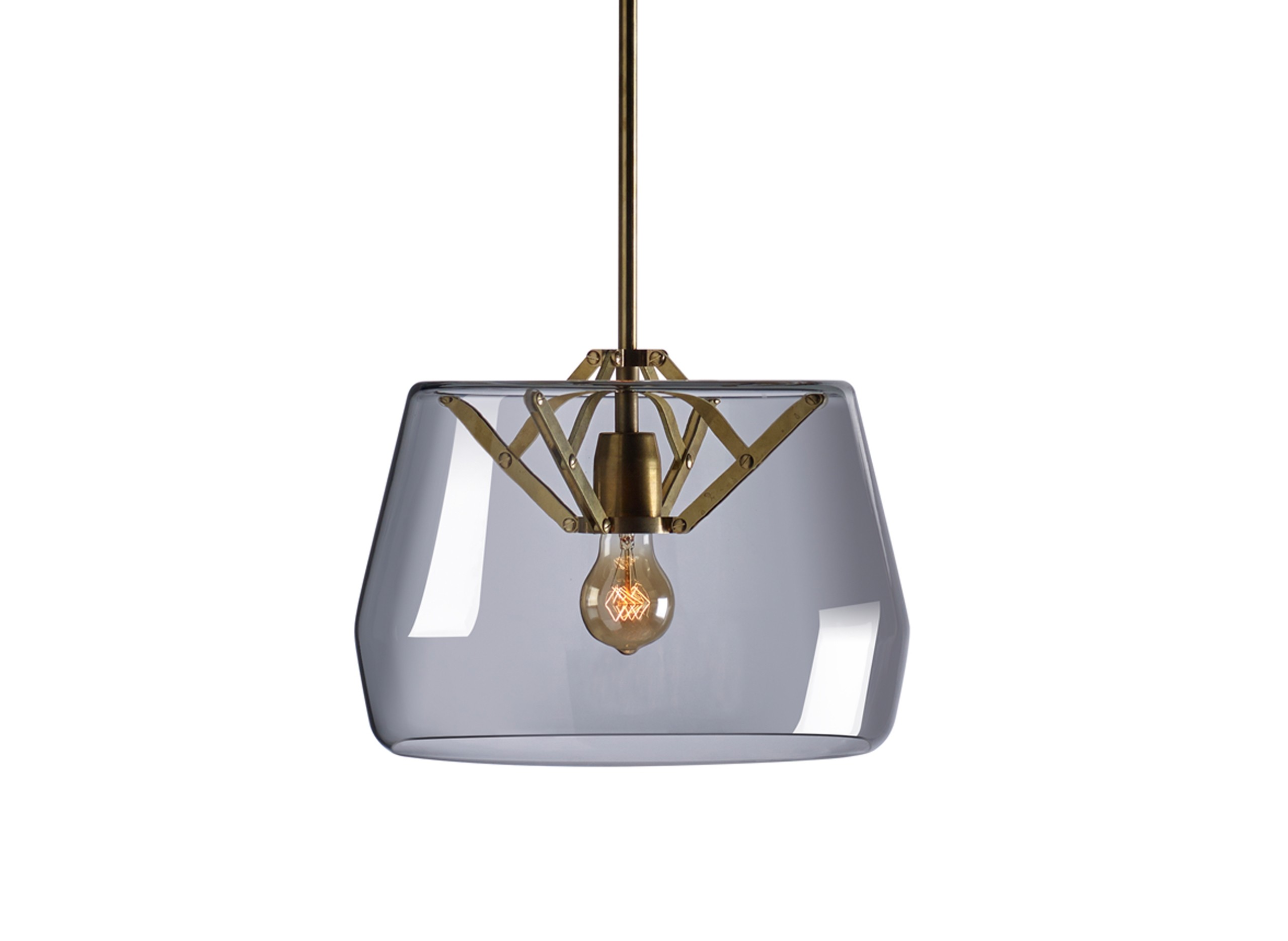 Suspension Atlas Small ø35 cm avec abat-jour en verre soufflé par Anton de Groof X Tonone
