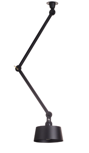 Plafonnier Bolt Centre avec 2 bras articulés au design industriel par Anton de Groof X Tonone