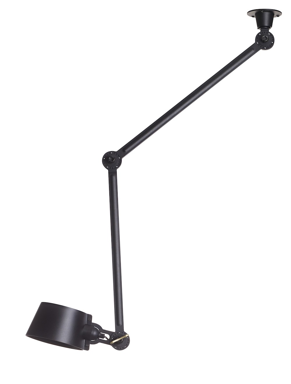 Plafonnier Bolt latéral avec 2 bras articulés au design industriel par Anton de Groof X Tonone