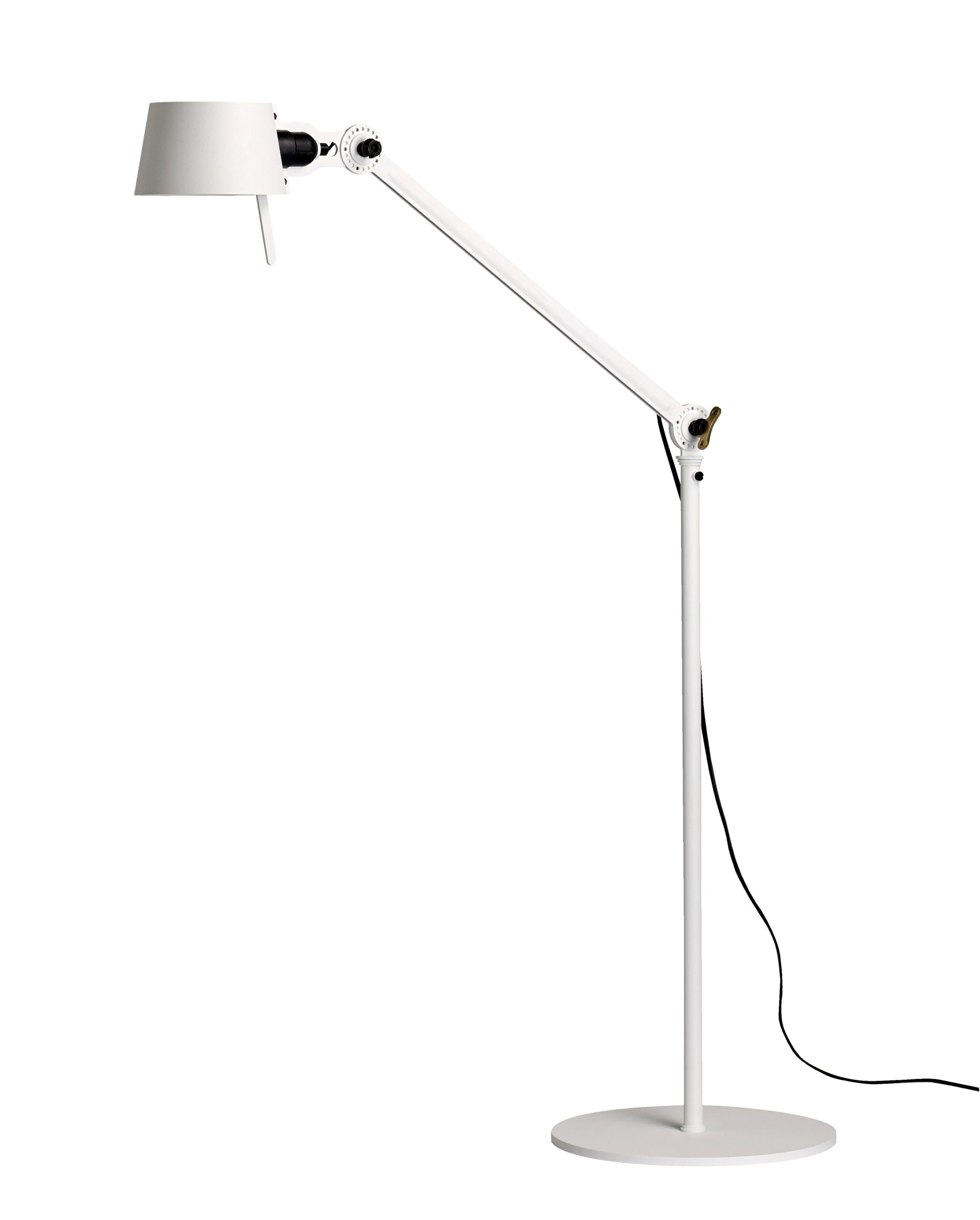 Lampadaire industriel Bolt petit avec un bras articulé par Anton de Groof X Tonone