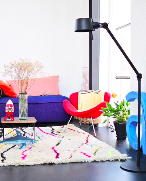Lampadaire industriel Bolt petit avec un bras articulé par Anton de Groof X Tonone