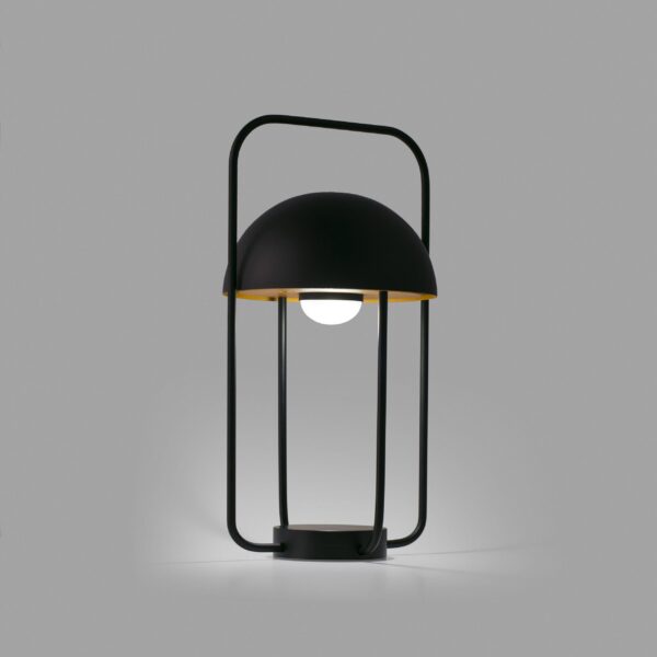 Lampe à poser portable JELLYFISH Led dimmable noir et or en métal par Nahtrang