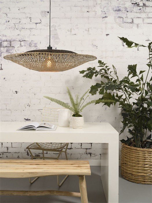 Suspension Kalimantan Flat Ø87cm en Bambou naturel au design naturel par Good & Mojo