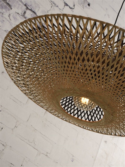 Suspension Kalimantan Flat Ø87cm en Bambou naturel au design naturel par Good & Mojo Suspension Kalimantan Flat Ø87cm en Bambou naturel au design naturel par Good & Mojo