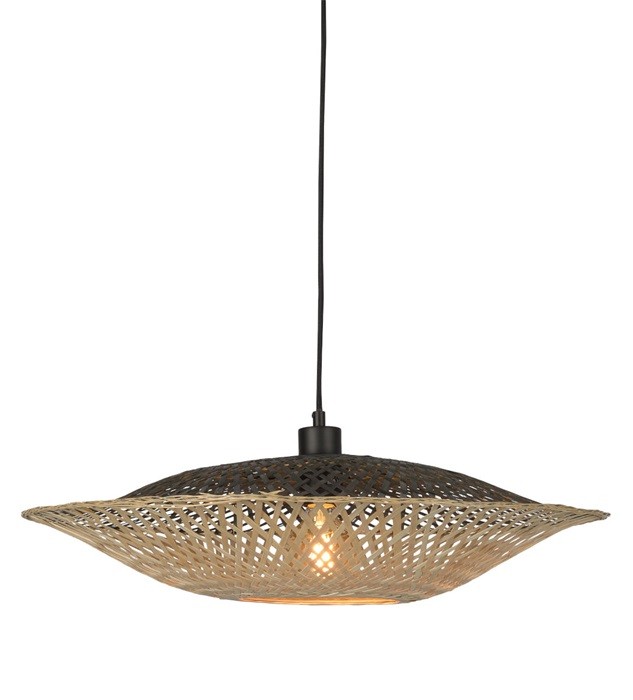 Suspension Kalimantan Flat Ø60cm en Bambou naturel au design naturel par Good & Mojo