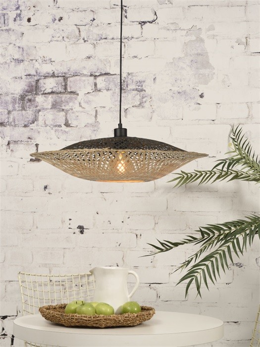 Suspension Kalimantan Flat Ø60cm en Bambou naturel au design naturel par Good & Mojo