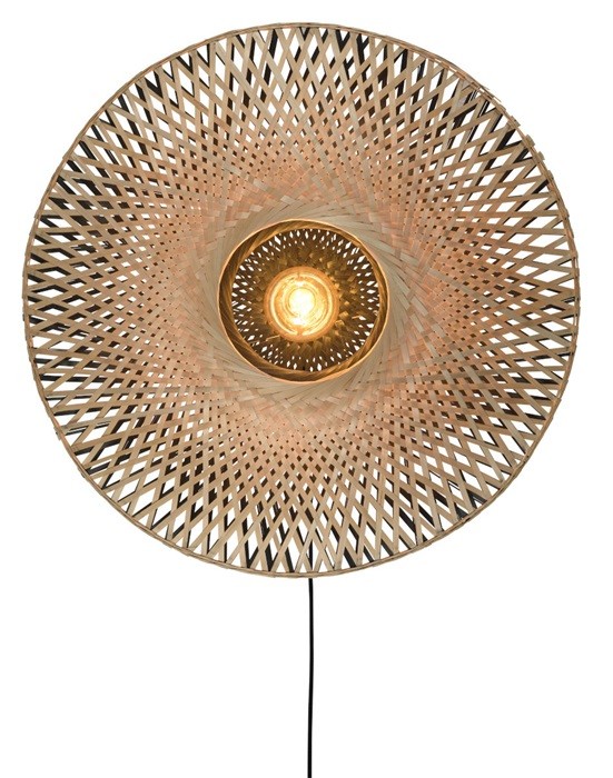 Applique Kalimantan Ø87cm en Bambou naturel au design naturel par Good & Mojo