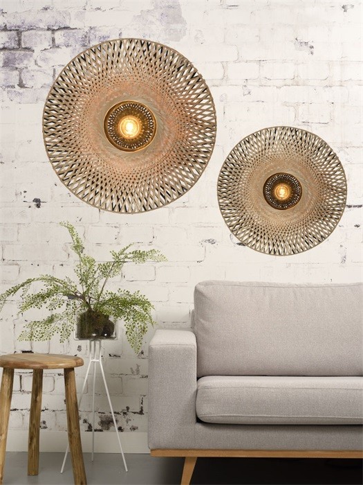 Applique Kalimantan Ø87cm en Bambou naturel au design naturel par Good & Mojo Applique Kalimantan Ø87cm en Bambou naturel au design naturel par Good & Mojo