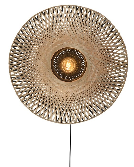 Applique Kalimantan Ø60cm en Bambou naturel au design naturel par Good & Mojo