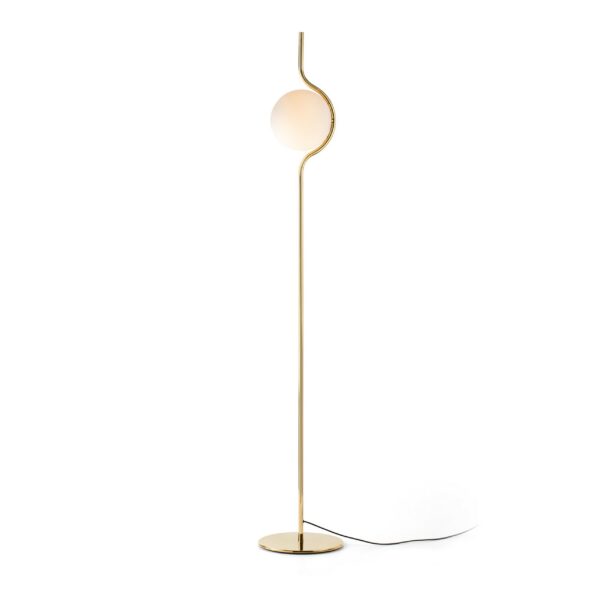 Lampadaire Le Vita en aluminium avec finition en laiton pour un design chic par Nahtrang