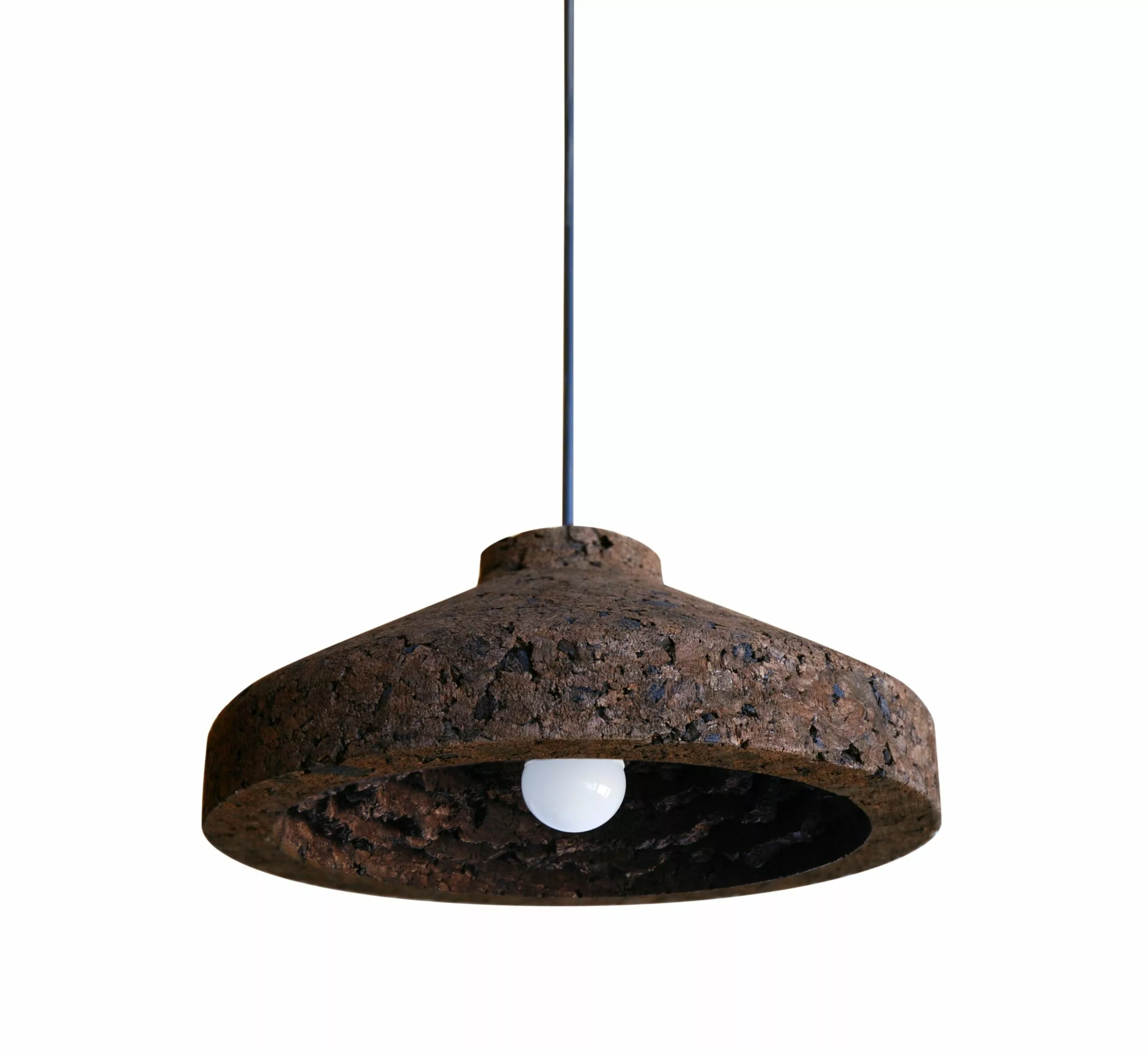 Suspension design Tosco en liège noir naturel
