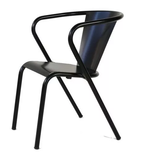 Chaise de bistrot portugais en métal Gonçalo au style vintage